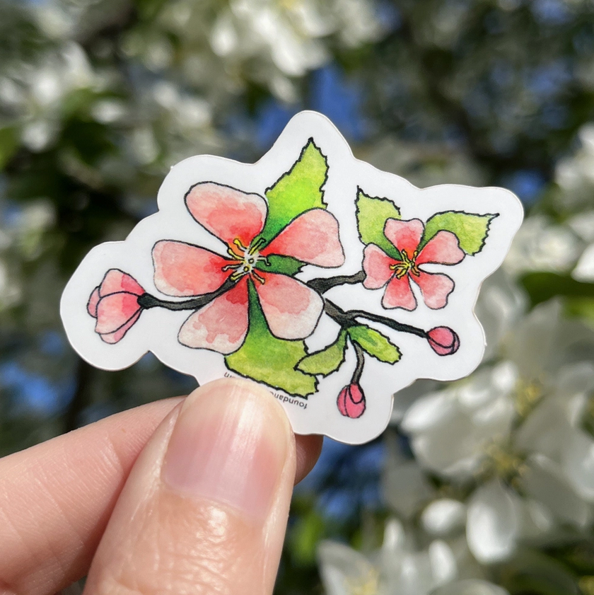 Found & Lost Art Vinyl Sticker 3-pack - Bumblebee and Blossoms - Art Noise