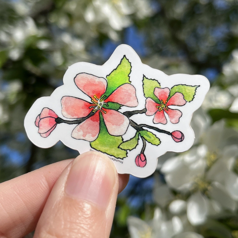 Found &amp; Lost Art Vinyl Sticker 3-pack - Bumblebee and Blossoms