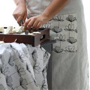 Designer B&W Flour Sack Aprons: 3 Styles