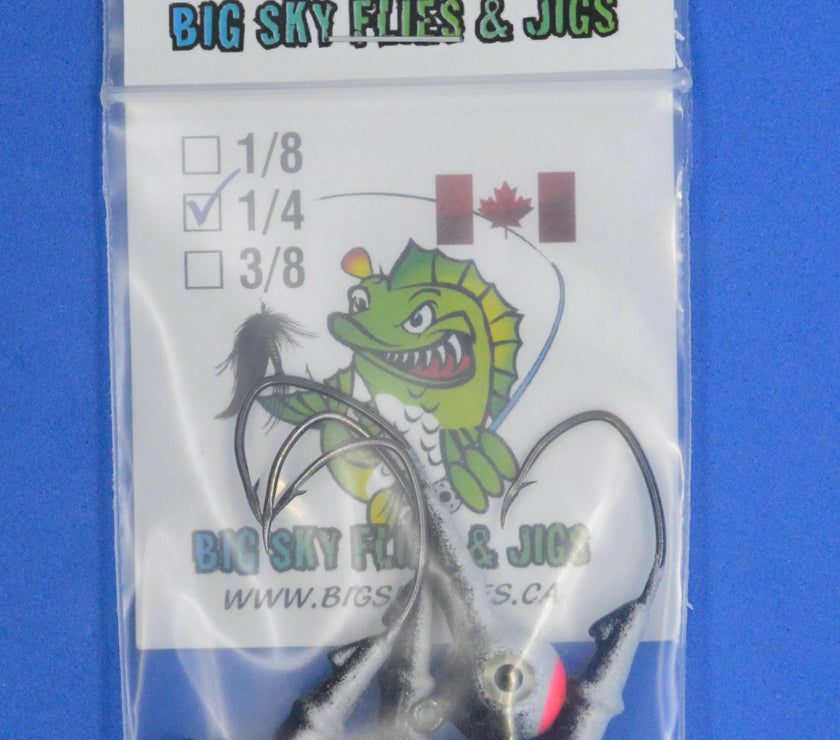 🍁Big Sky Mean Machine 1/4oz Glow Jig Heads 4/pack