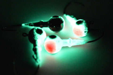🍁Big Sky Mean Machine 1/4oz Glow Jig Heads 4/pack