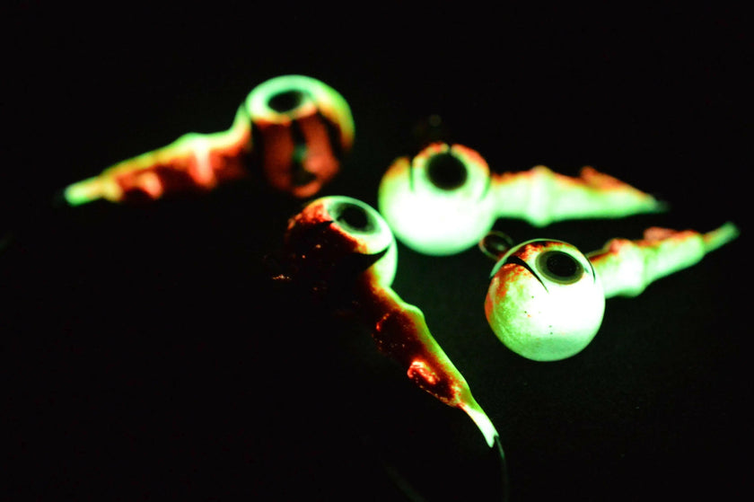 🍁Big Sky Mean Machine 1/4oz Glow Jig Heads 4/pack