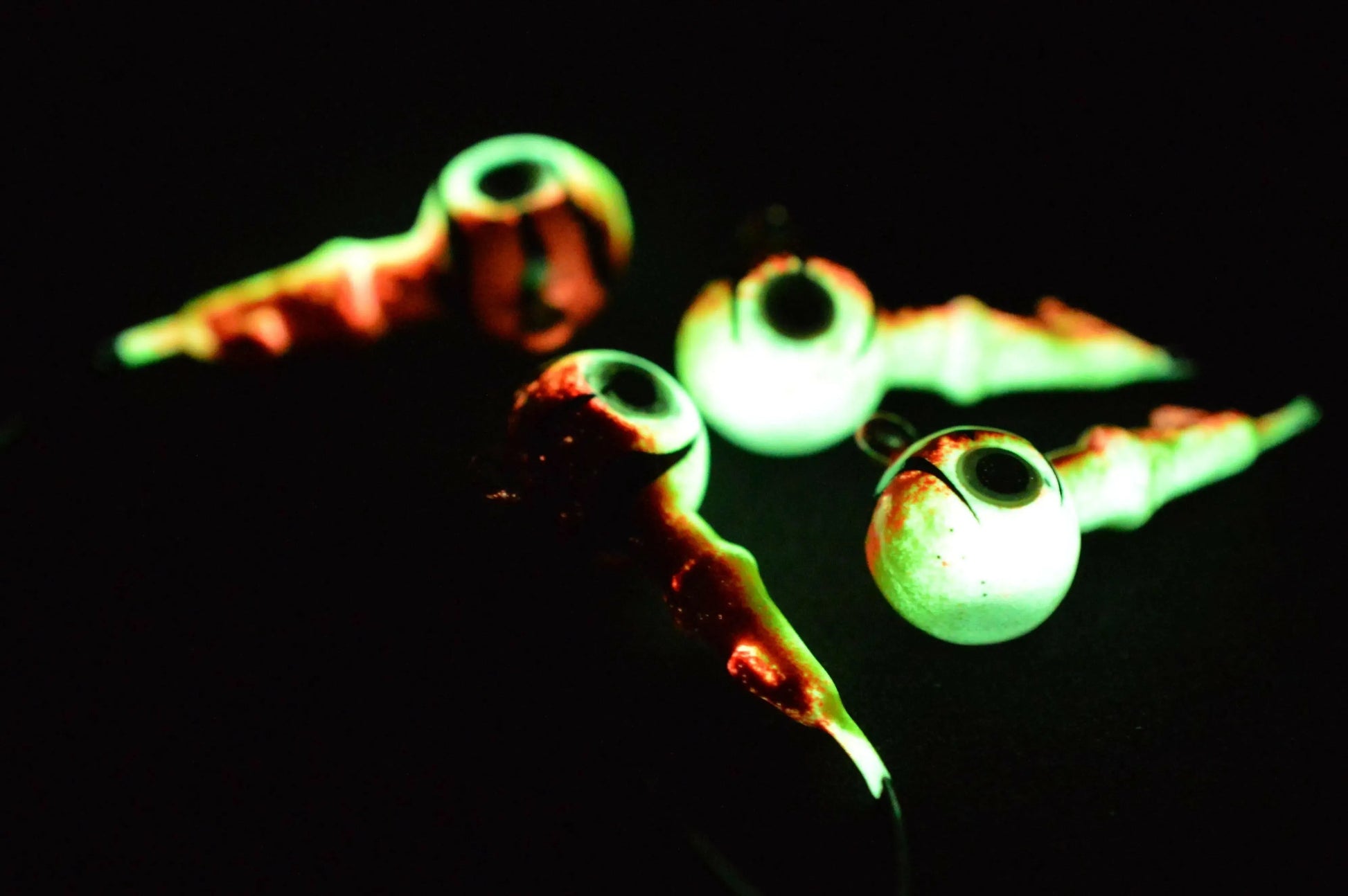  🍁Big Sky Mean Machine 1/4oz Glow Jig Heads 4/pack Stony Tackle Shack Fishing Hooks art-noise.myshopify.com big-sky-mean-machine-1-4oz-glow-jig-heads-4-pack-2