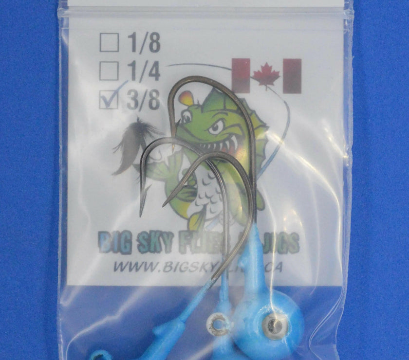 🍁Big Sky Titan 3/8oz Heavy Duty Jig Heads Glow 3/pack