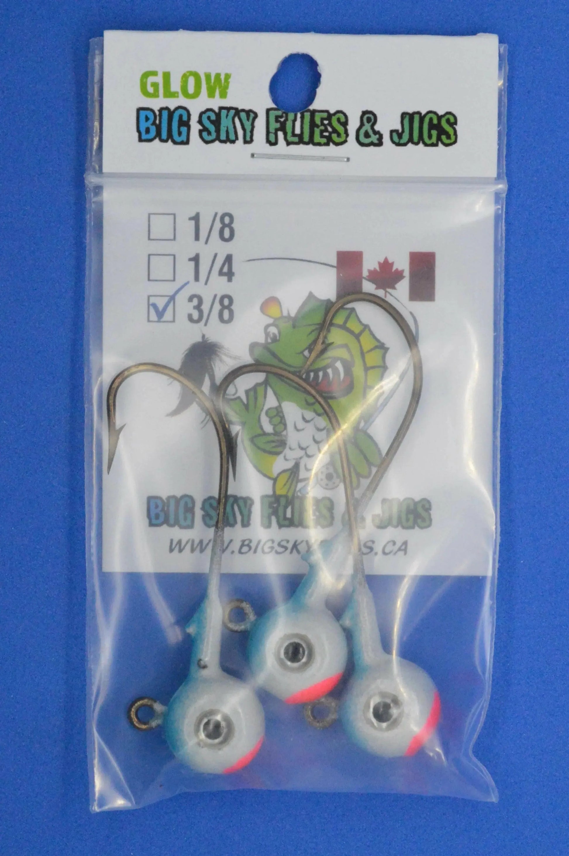  🍁Big Sky Titan 3/8oz Heavy Duty Jig Heads Glow 3/pack Stony Tackle Shack Fishing Hooks art-noise.myshopify.com big-sky-titan-3-8oz-heavy-duty-jig-heads-glow-3-pack-1