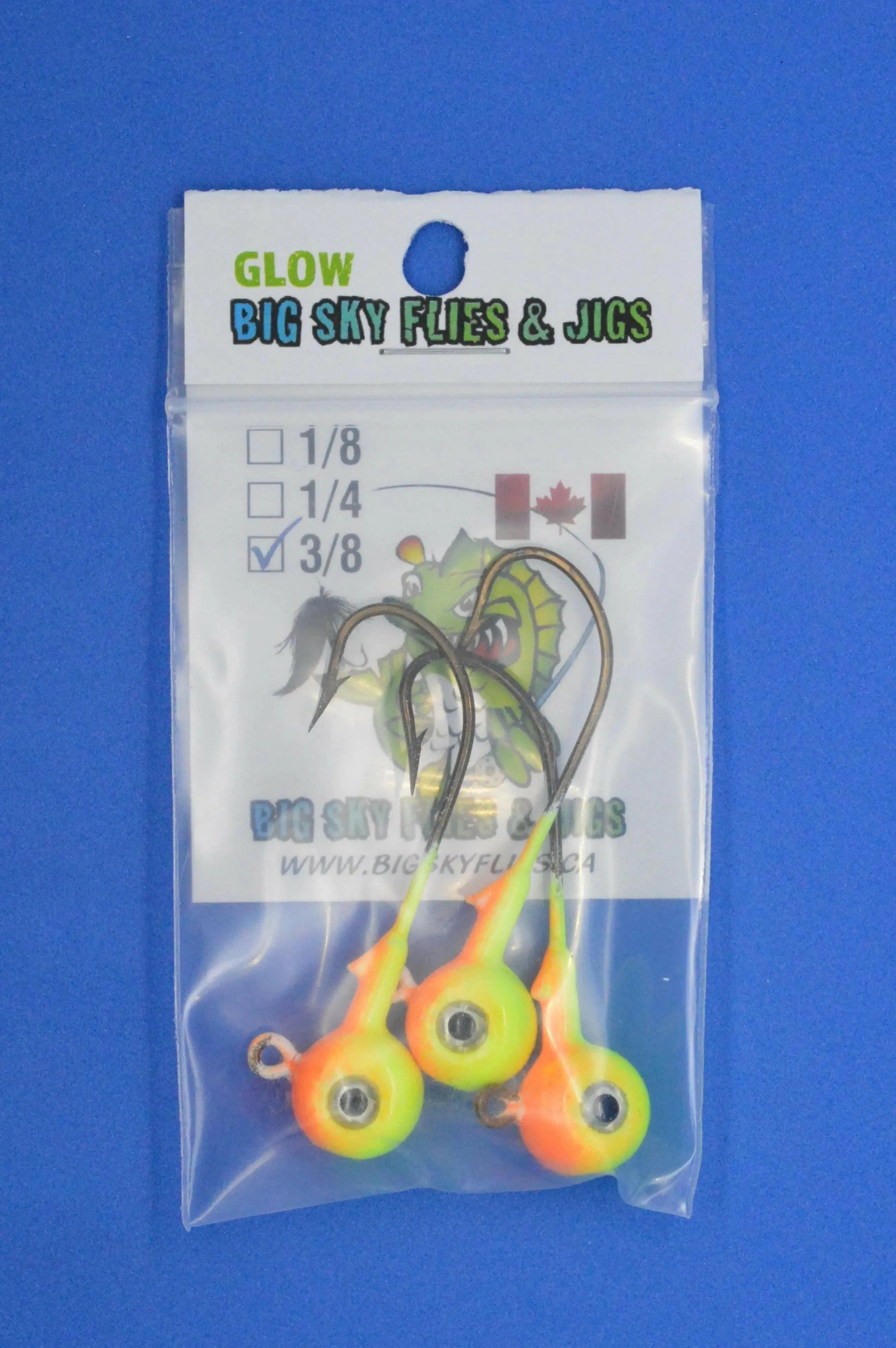  🍁Big Sky Titan 3/8oz Heavy Duty Jig Heads Glow 3/pack Stony Tackle Shack Fishing Hooks art-noise.myshopify.com big-sky-titan-3-8oz-heavy-duty-jig-heads-glow-3-pack-1