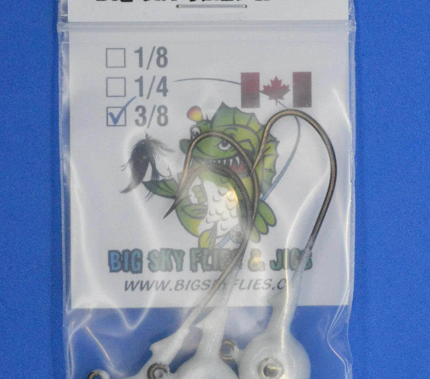 🍁Big Sky Titan 3/8oz Heavy Duty Jig Heads Glow 3/pack
