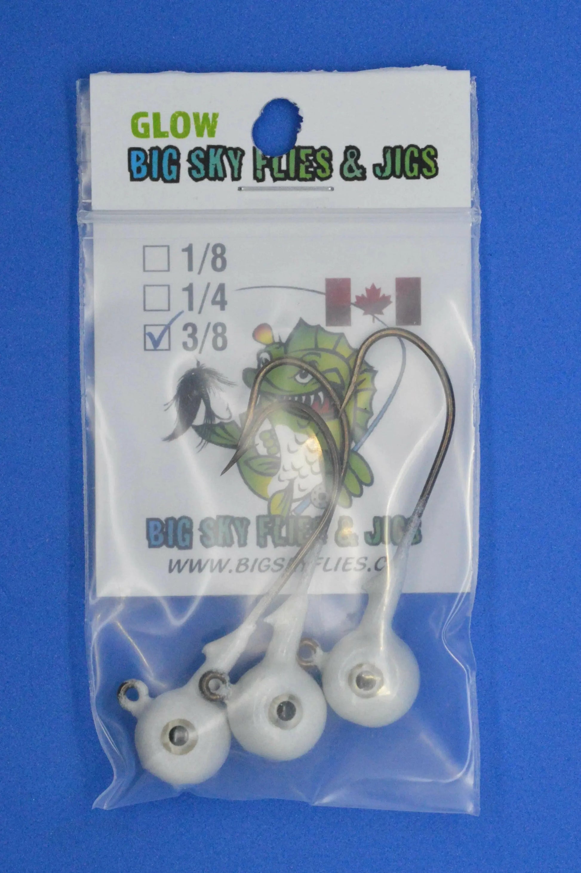  🍁Big Sky Titan 3/8oz Heavy Duty Jig Heads Glow 3/pack Stony Tackle Shack Fishing Hooks art-noise.myshopify.com big-sky-titan-3-8oz-heavy-duty-jig-heads-glow-3-pack-1