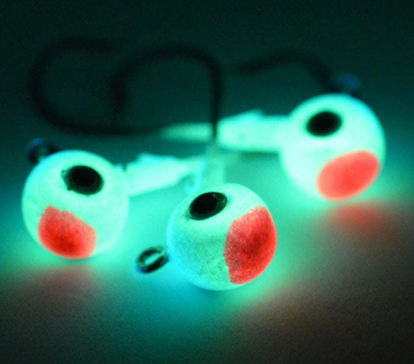 🍁Big Sky Titan 3/8oz Heavy Duty Jig Heads Glow 3/pack