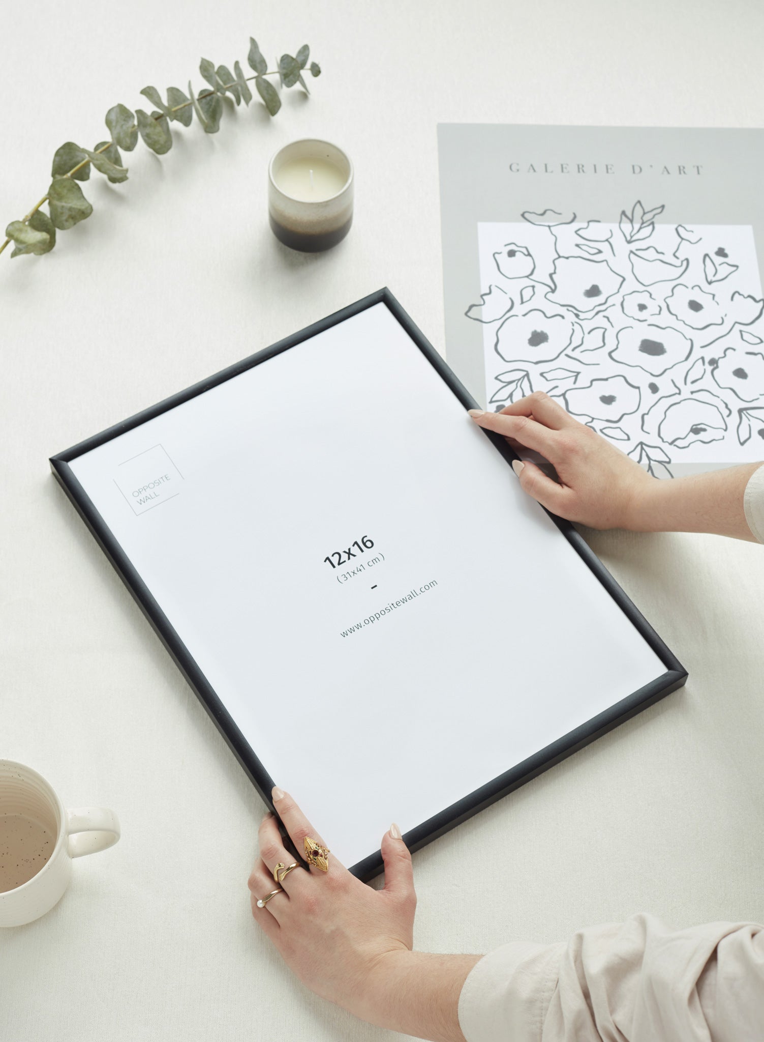 Black Metal Frame, 18x24 in | 46x61 cm Opposite Wall Frame art-noise.myshopify.com black-metal-frame-18x24-in-46x61-cm