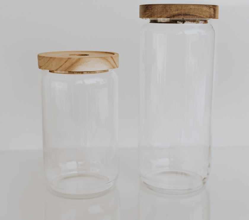 Bocal verre et acacia