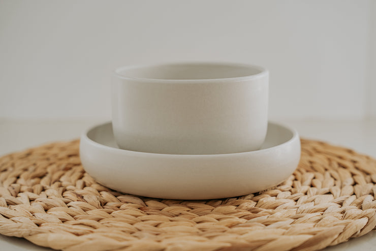 Vaisselles en grès (blanc mat)