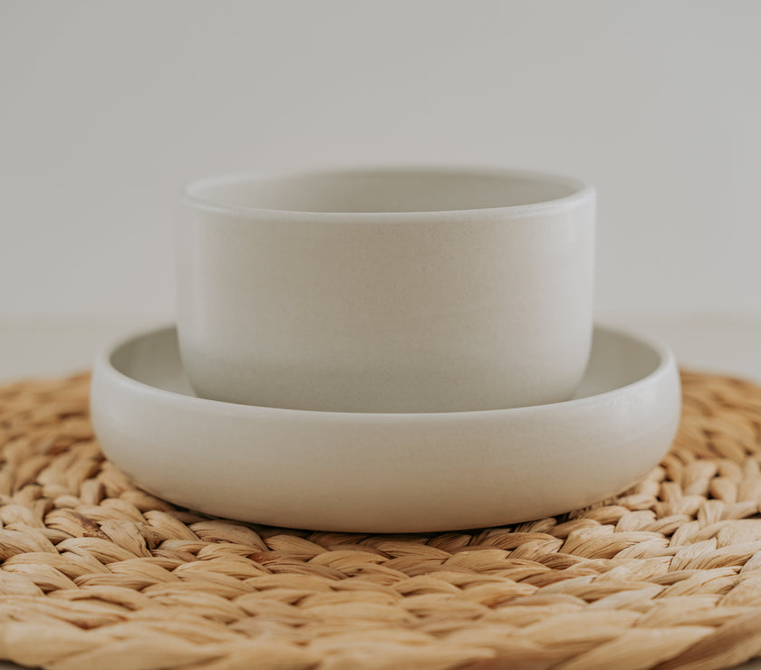 Vaisselles en grès (blanc mat)