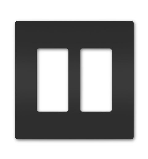 BysonX Screwless 2-Gang Wall Plate – White / Black Finish (Decora Compatible)