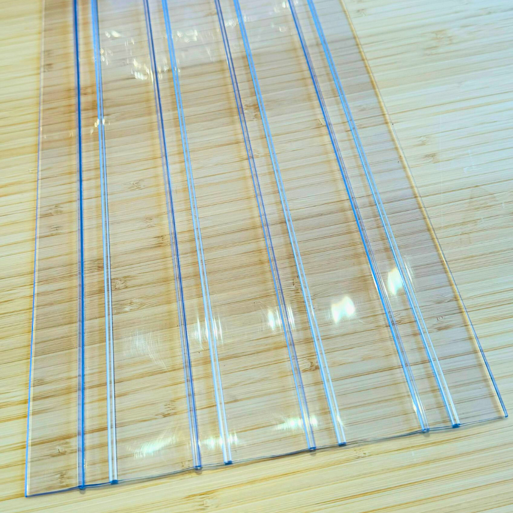 Byson PVC Strips & Rolls, Ribbed - Clear with Blue tint (various sizes) Byson product_type art-noise.myshopify.com byson-pvc-strips-rolls-ribbed-clear-with-blue-tint-various-sizes