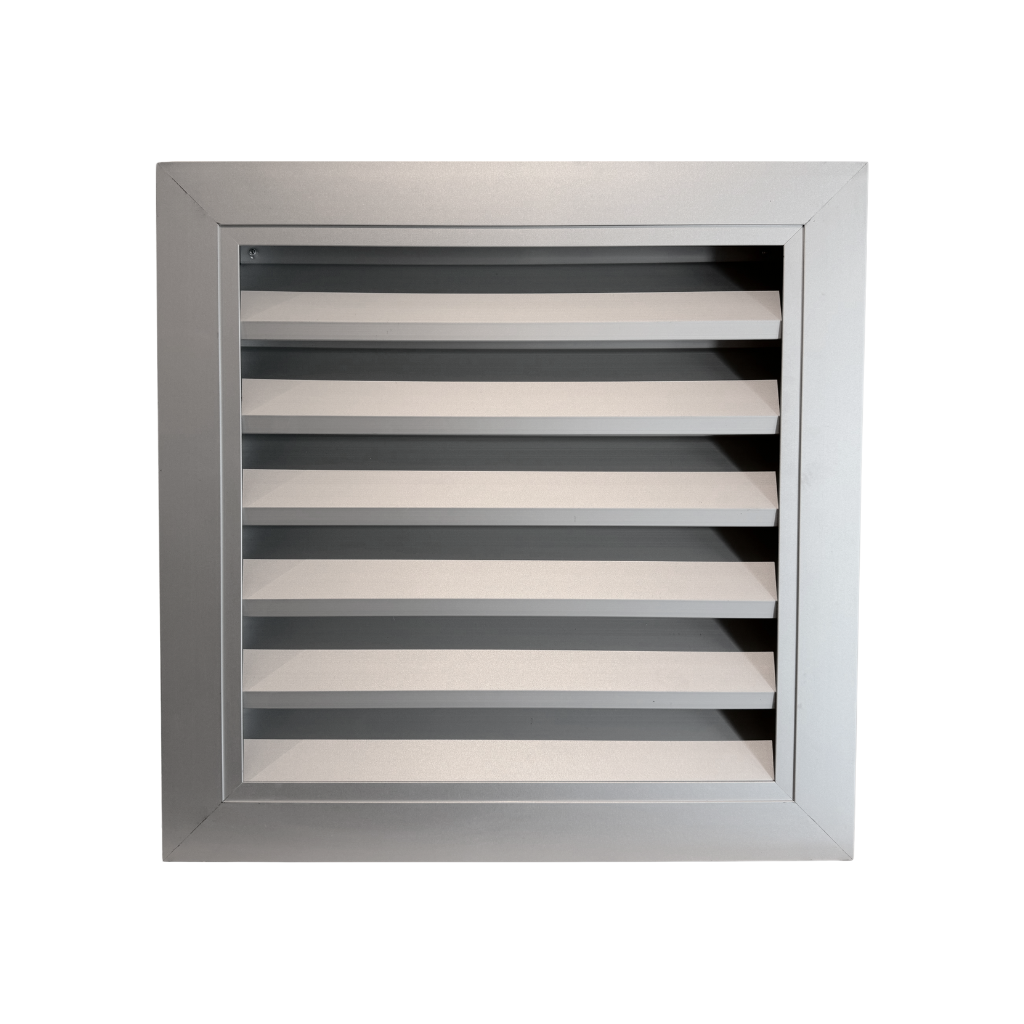 Byson Fixed Louver Grilles 1.5in, Aluminum with Bird Screen