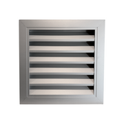 Byson Fixed Louver Grilles 1.5in, Aluminum with Bird Screen