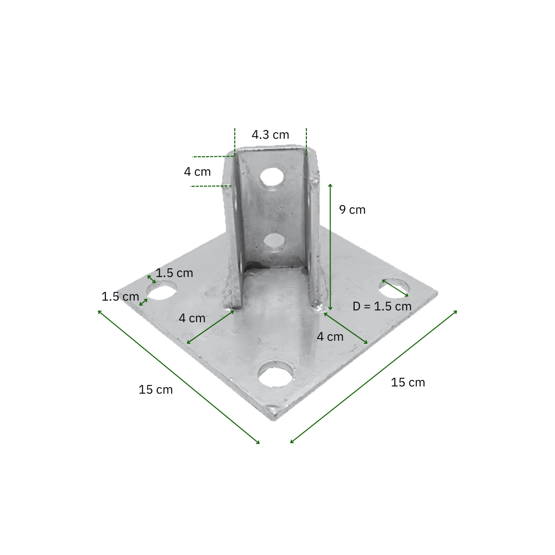 Byson Strut Post Base, Single Channel