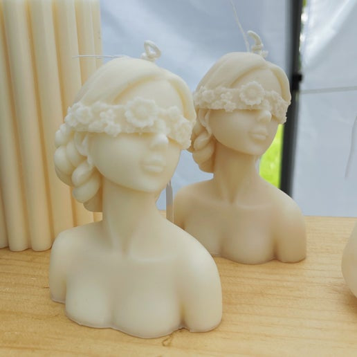 The Florist Eloise and Oliver Decorative Candle art-noise.myshopify.com the-florist