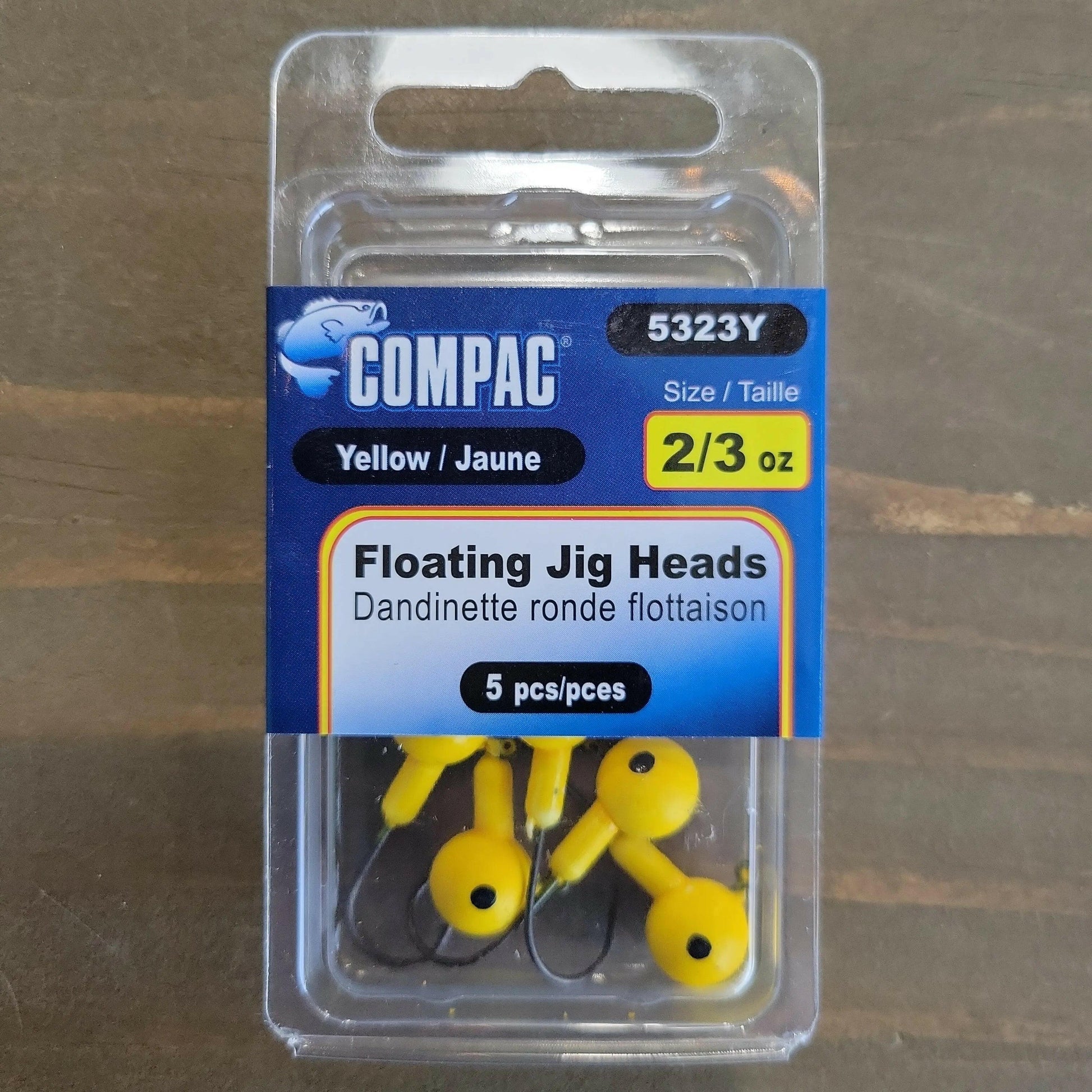 🍁COMPAC Floating Jig Heads Yellow #2 hook 5/pk Stony Tackle Shack Fishing Hooks art-noise.myshopify.com compac-floating-jig-heads-yellow-2-hook-5-pk-1