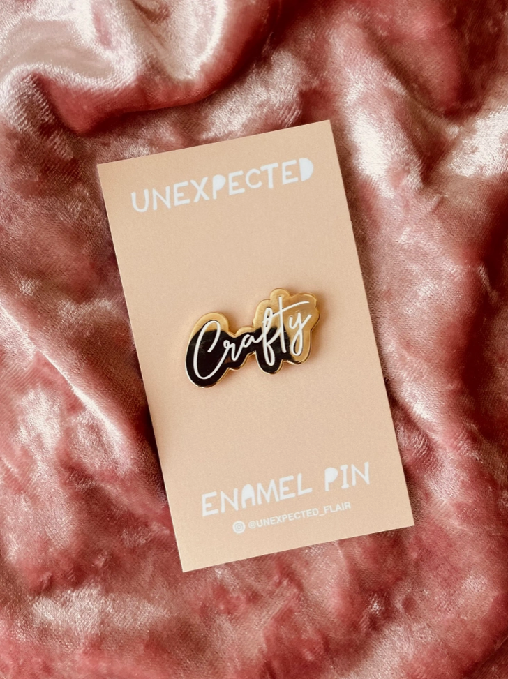 Unexpected Flair Crafty Enamel Pin - Art Noise