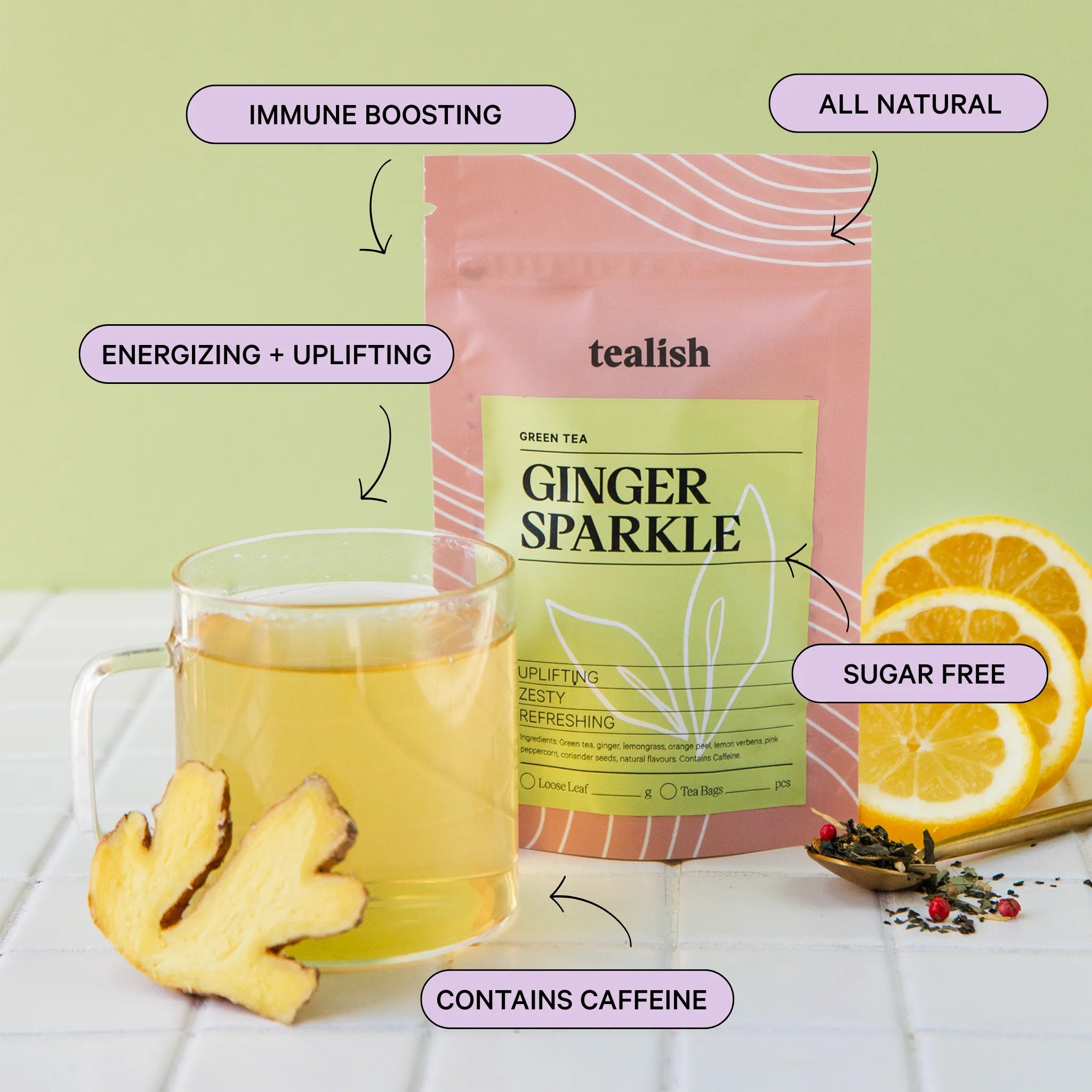 Ginger Sparkle Tealish Green Tea art-noise.myshopify.com ginger-sparkle Ginger Sparkle Tealish Green Tea art-noise.myshopify.com ginger-sparkle