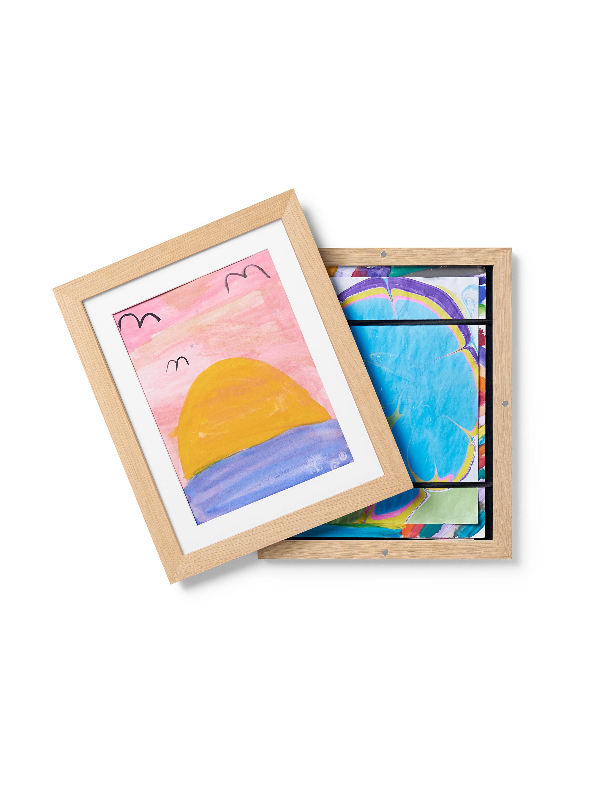 Kids Art Frame in Solid Oak, 8.5x11 in | 22x28 cm Opposite Wall Frame art-noise.myshopify.com kids-art-frame-in-solid-oak-8-5x11-in-22x28-cm