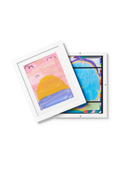 Kids Art Frame in White Solid Wood, 8.5x11 in | 22x28 cm Opposite Wall Frame art-noise.myshopify.com kids-art-frame-in-white-solid-wood-8-5x11-in-22x28-cm
