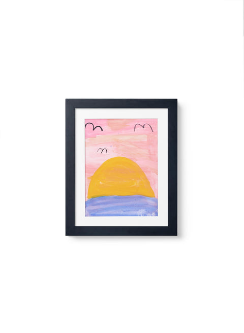 Kids Art Frame in Black Solid Wood, 8.5x11 in | 22x28 cm