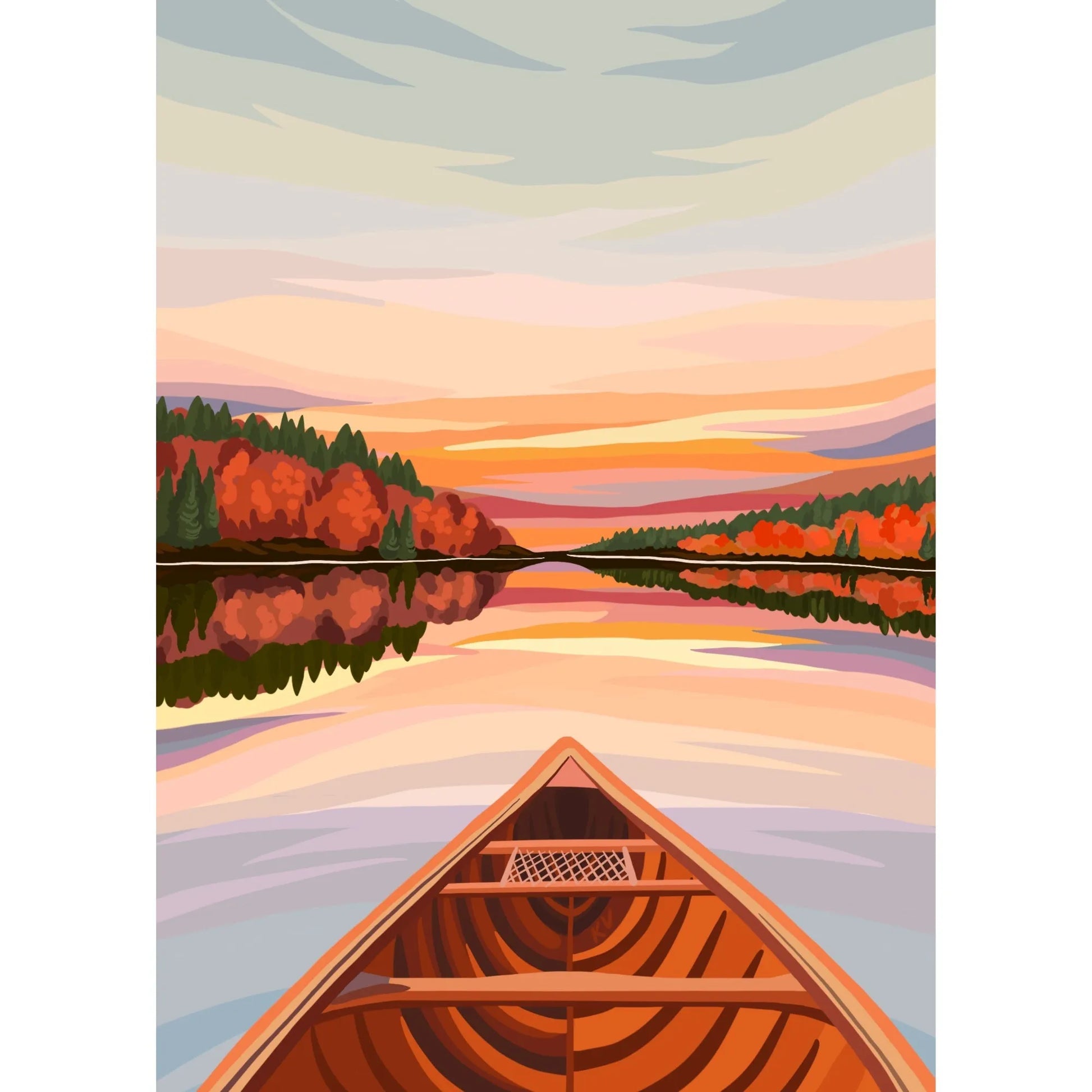  Canoeing at Dawn | 500-Piece Puzzle for Adults | Designed in Canada by Kelsey Voss Villager Puzzles Puzzle art-noise.myshopify.com canoeing-at-dawn-500-piece-puzzle-for-adults-designed-in-canada-by-kelsey-voss
