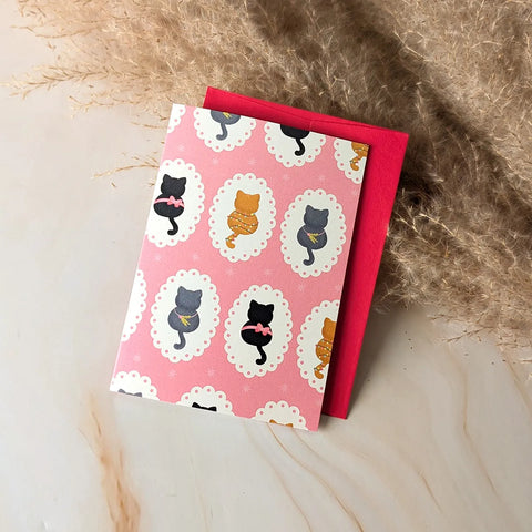  Meowy Holidays Mini Cat Card Cheeky Peach Designs Cards art-noise.myshopify.com meowy-holidays-mini-cat-card