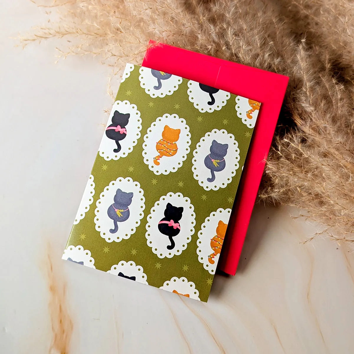  Meowy Holidays Mini Cat Card Cheeky Peach Designs Cards art-noise.myshopify.com meowy-holidays-mini-cat-card