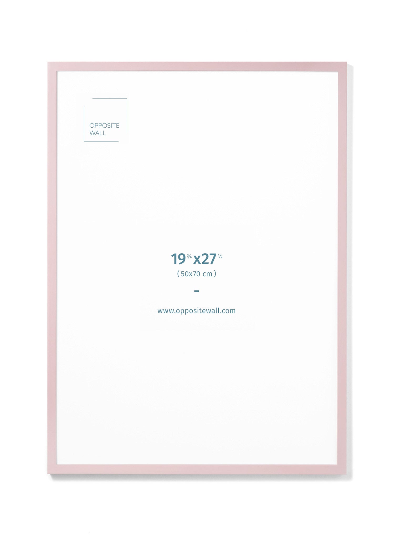 Pink Wood Frame, 19¾x27½ in | 50x70 cm Opposite Wall Frame art-noise.myshopify.com pink-wood-frame-19-x27-in-50x70-cm