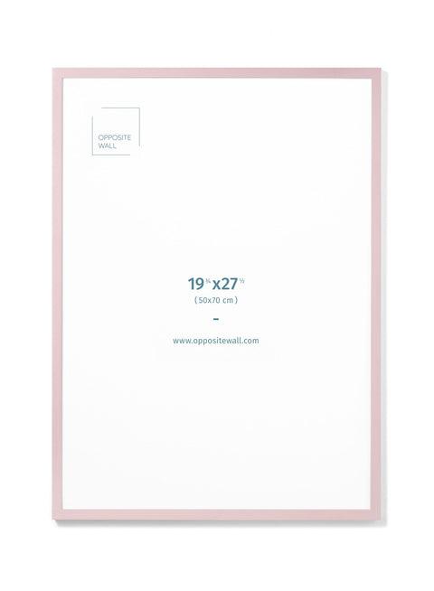 Pink Wood Frame, 19¾x27½ in | 50x70 cm Opposite Wall Frame art-noise.myshopify.com pink-wood-frame-19-x27-in-50x70-cm