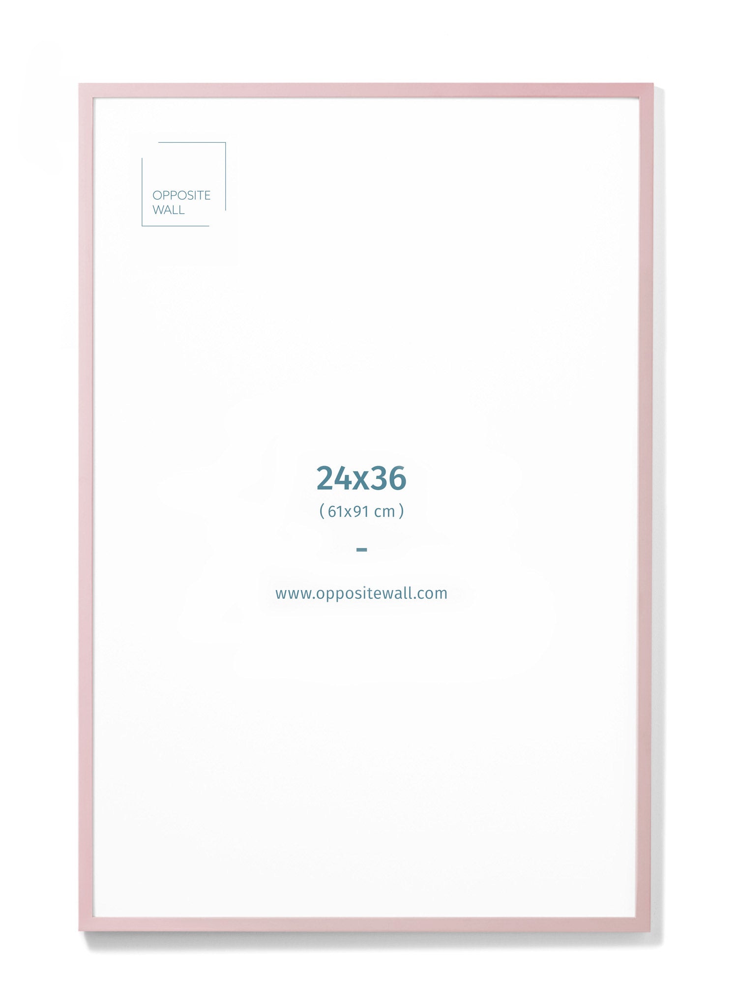 Pink Wood Frame, 24x36 in | 61x91 cm Opposite Wall Frame art-noise.myshopify.com pink-wood-frame-24x36-in-61x91-cm