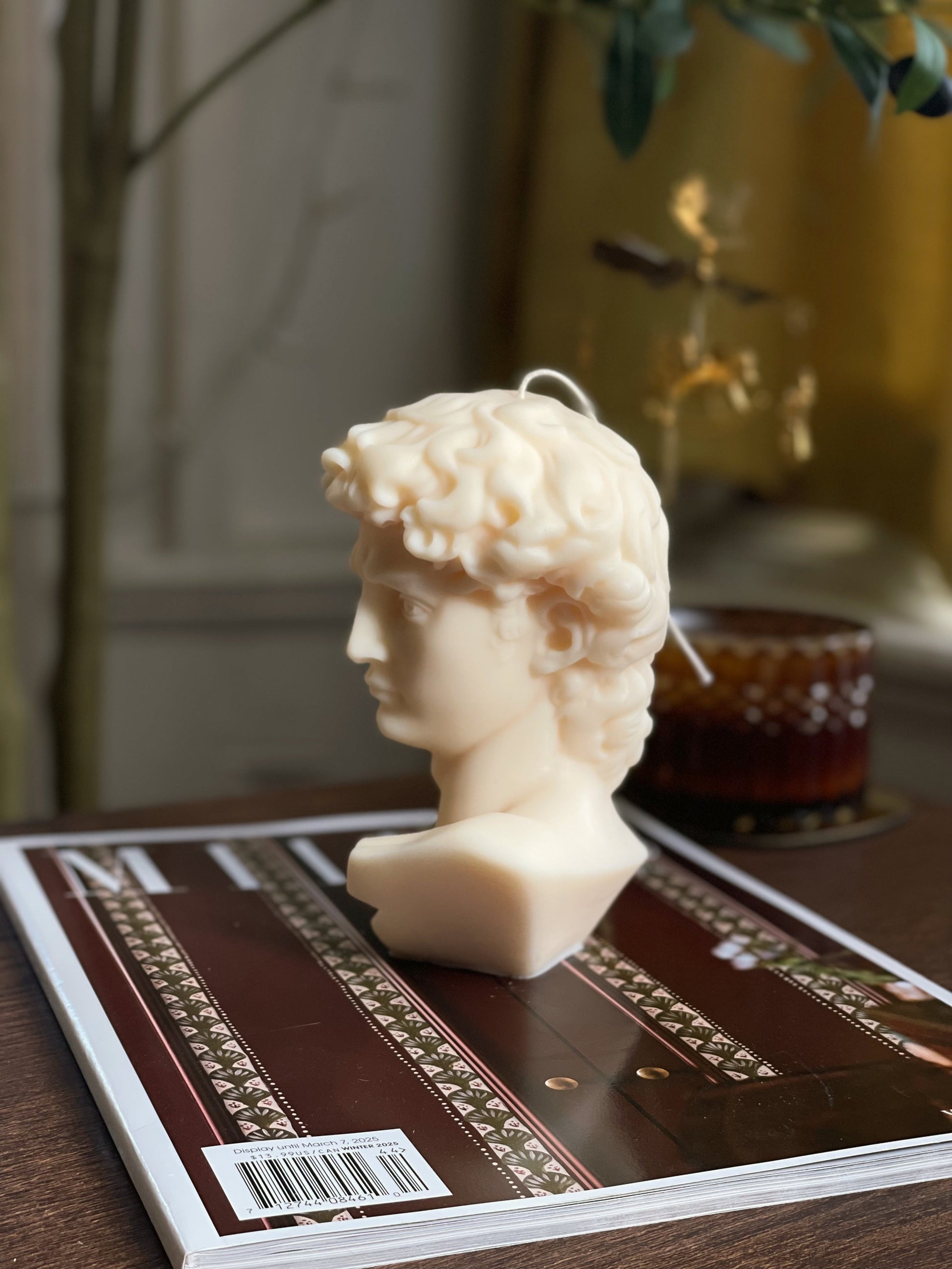 David Bust Eloise and Oliver Sculpture Candle art-noise.myshopify.com david-bust