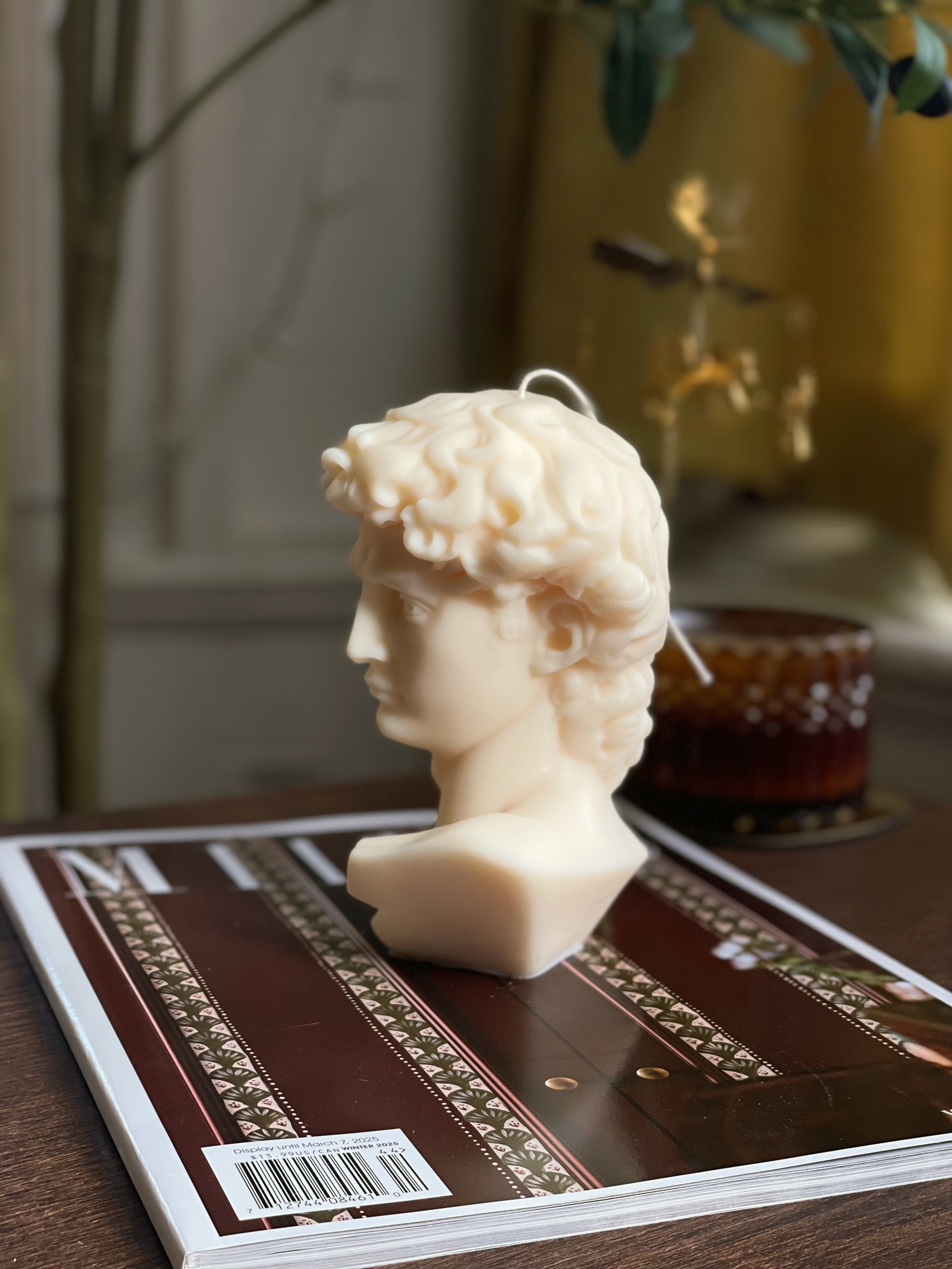 David Bust Eloise and Oliver Sculpture Candle art-noise.myshopify.com david-bust