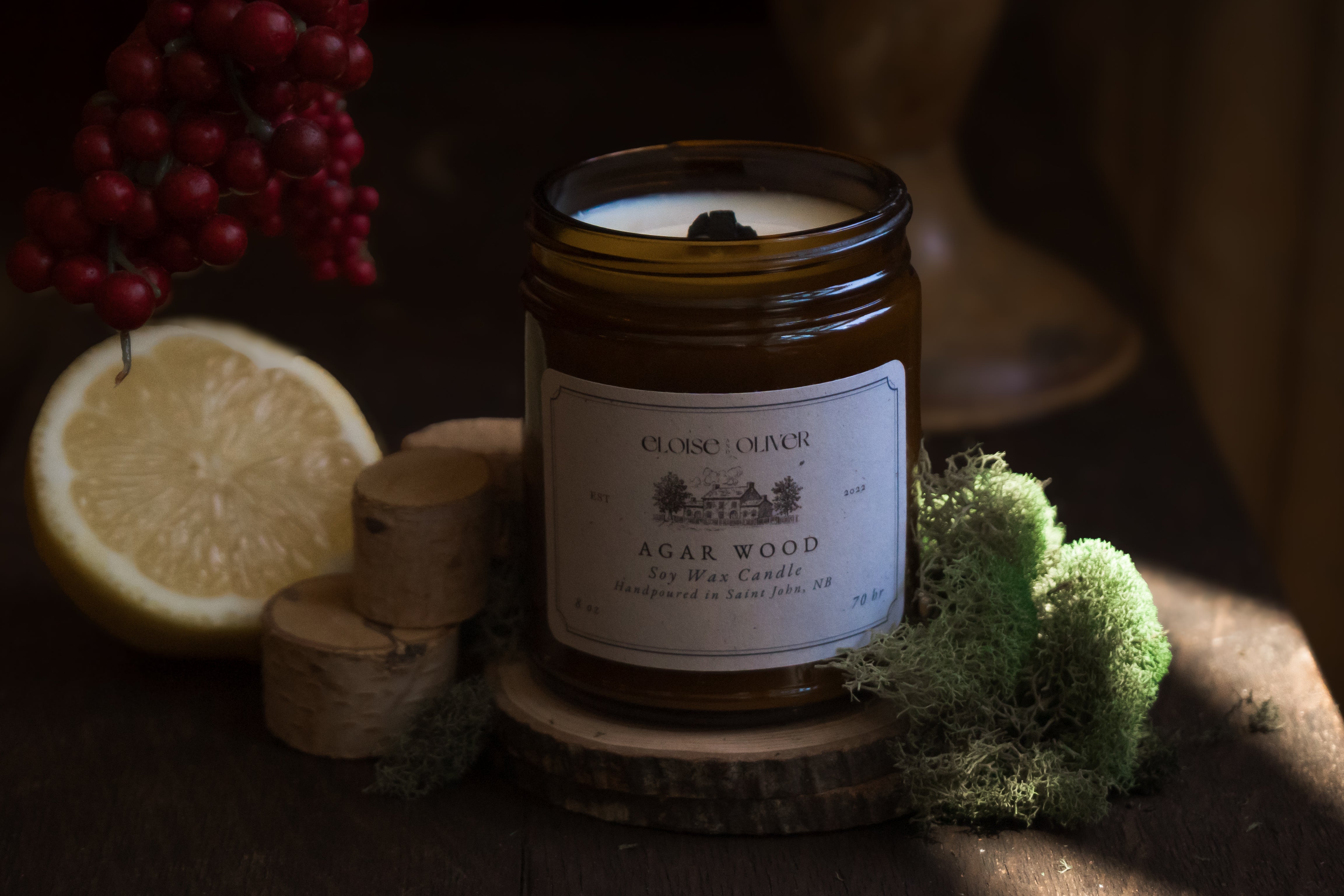 8oz Agar Wood Candle Eloise and Oliver Scented Candle art-noise.myshopify.com 8oz-agar-wood-candle