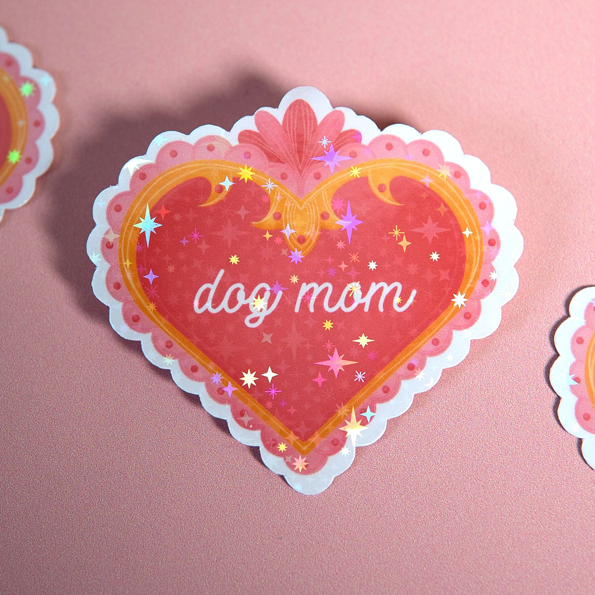 Paw-some Dog Mom Heart Sticker