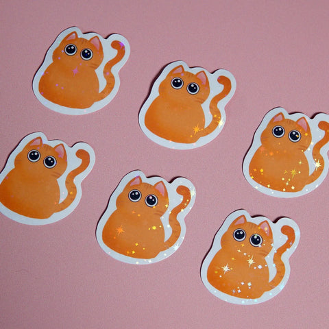  Purfect Orange Cat Sticker Cheeky Peach Designs Sticker art-noise.myshopify.com purfect-orange-cat-sticker