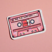  Self Love Tunes 90’s Cassette Sticker Cheeky Peach Designs Sticker art-noise.myshopify.com self-love-tunes-90-s-cassette-sticker