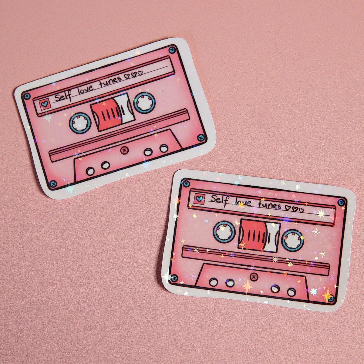  Self Love Tunes 90’s Cassette Sticker Cheeky Peach Designs Sticker art-noise.myshopify.com self-love-tunes-90-s-cassette-sticker