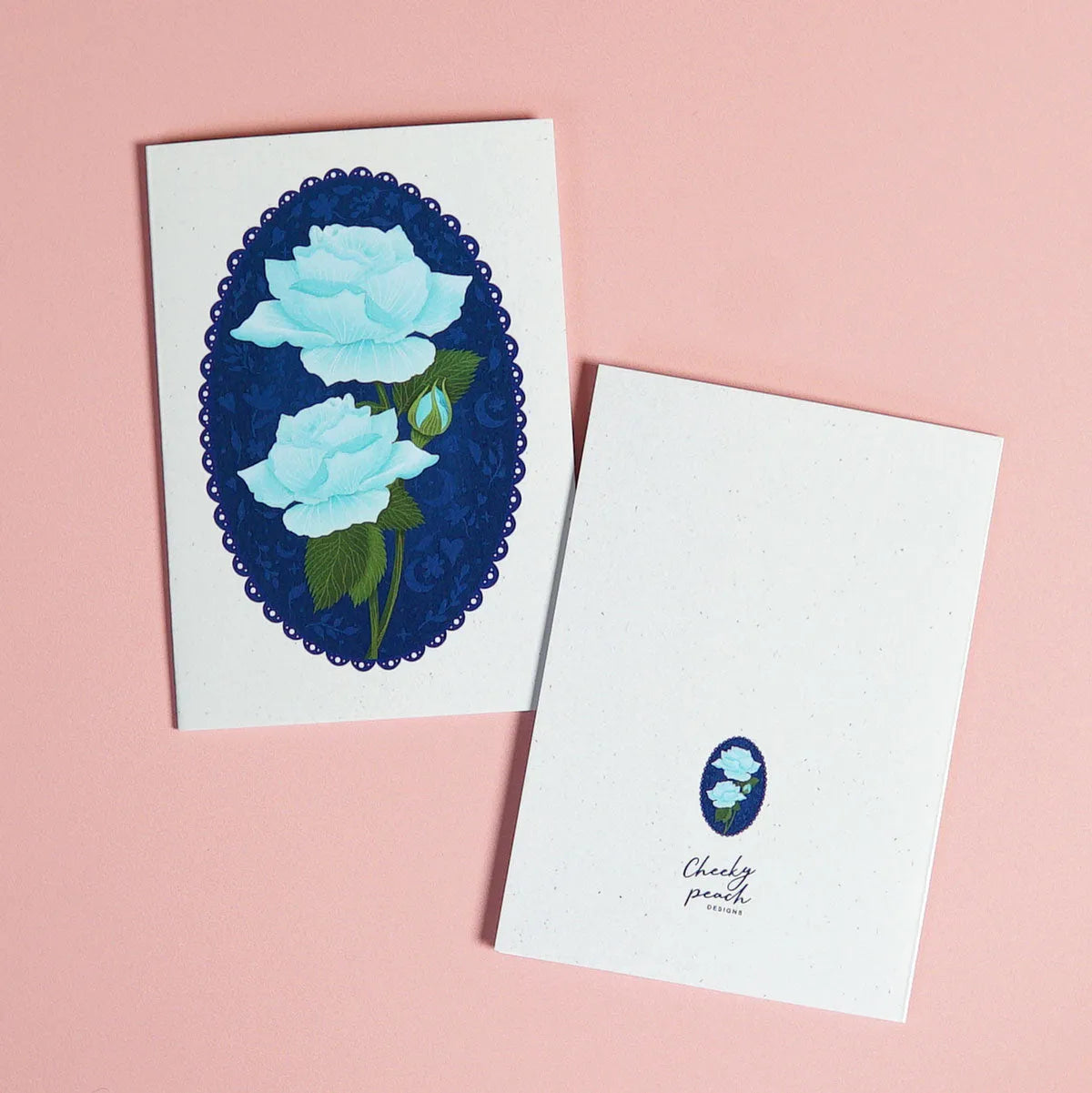 Bloom in Blue | Floral Mini Greeting Card Cheeky Peach Designs Cards art-noise.myshopify.com bloom-in-blue-floral-mini-greeting-card
