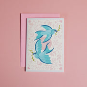 Feathered Friends | Sparrow Bird Mini Greeting Card