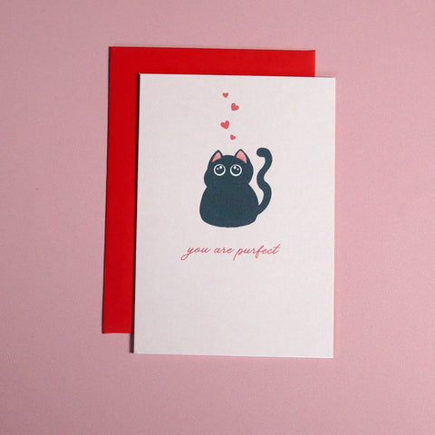  You Are Purfect Mini Greeting Card Cheeky Peach Designs Cards art-noise.myshopify.com you-are-purfect-mini-greeting-card