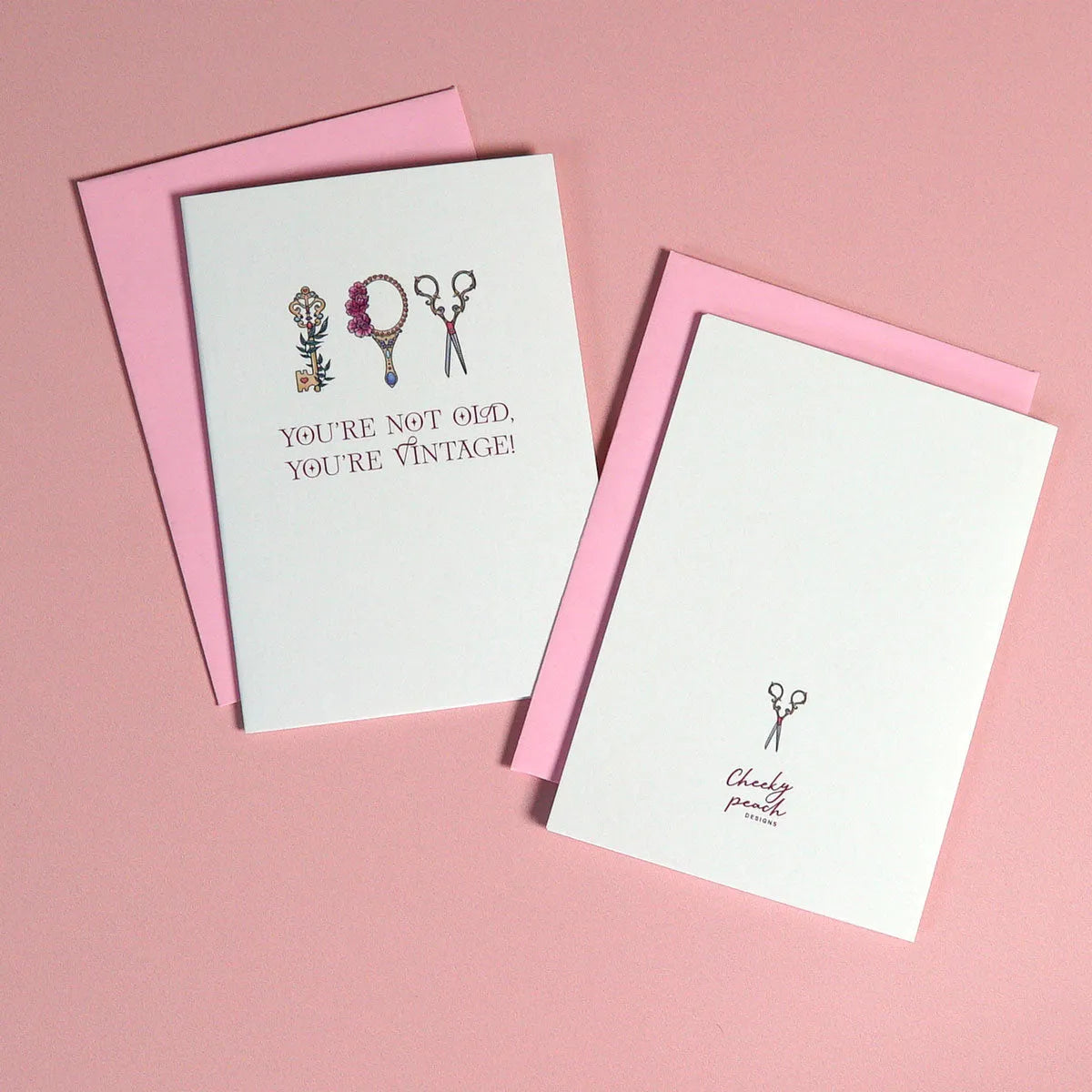  You're Not Old, You're Vintage Mini Birthday Greeting Card Cheeky Peach Designs Cards art-noise.myshopify.com youre-not-old-youre-vintage-mini-birthday-greeting-card