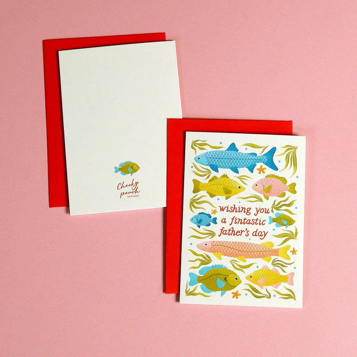  Fintastic Father's Day | Father's Day | Mini Greeting Card Cheeky Peach Designs Cards art-noise.myshopify.com fintastic-fathers-day-fathers-day-mini-greeting-card