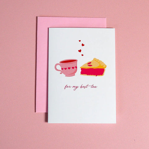  Best-Tea Mini Greeting Card Cheeky Peach Designs Cards art-noise.myshopify.com best-tea-mini-greeting-card