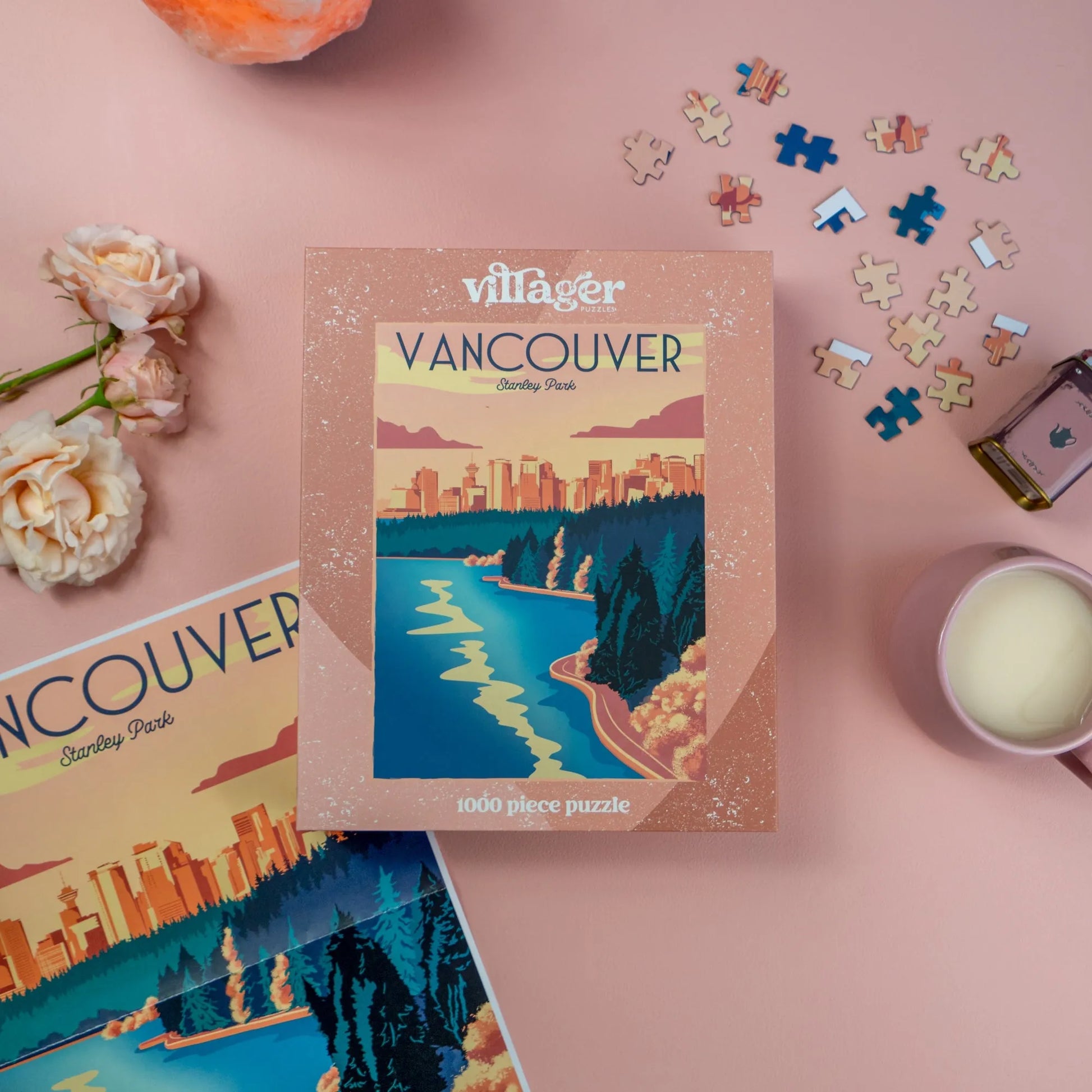  Vancouver Sunset | 1000-Piece Puzzle for Adults | Designed in Canada by Capri Sadler Villager Puzzles Puzzle art-noise.myshopify.com vancouver-sunset-1000-piece-puzzle-for-adults-designed-in-canada-by-capri-sadler