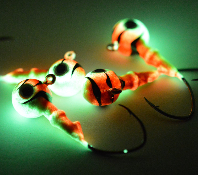 🍁Big Sky Mean Machine 1/4oz Glow Jig Heads 4/pack